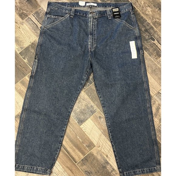 New Signature by Levi Strauss Gold Carpenter Jeans 100% Cotton Workwear 44x30 - Picture 6 of 7